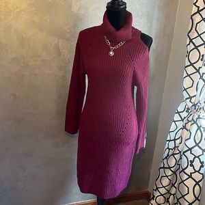 NEW WITH TAGS cold shoulder sweater dress from Francesca’s, size large